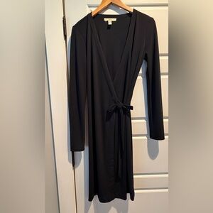 Elegant Black Wrap Dress-Size M